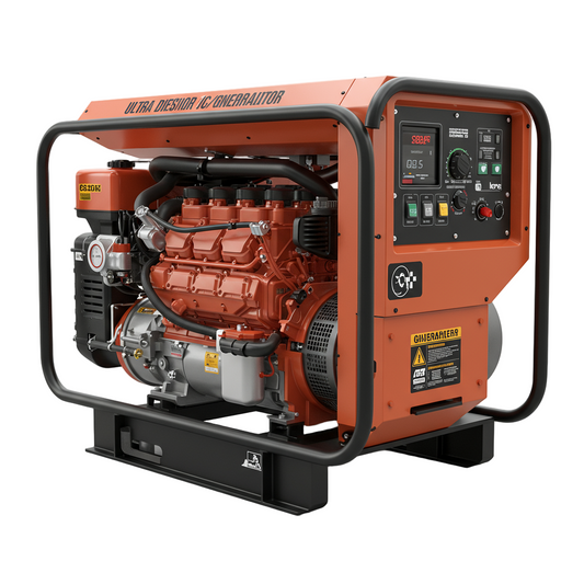 PowerDiesel 8000W Heavy-Duty Generator